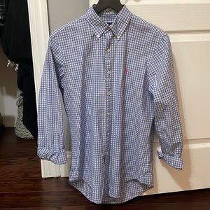 Men’s Plaid Button Down Dress Shirt (Size: S) - Ralph Lauren